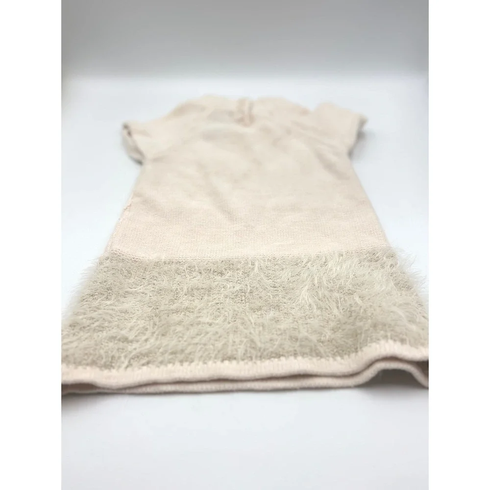 Embroidered Sweater Dress Girl's 12M Ivory Cream Knit‎ Gold Embellished